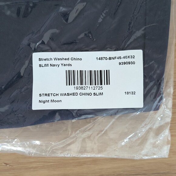 New Bonobos Stretch Washed Chino Slim –Navy Yards 40"x32" - Picture 7 of 7